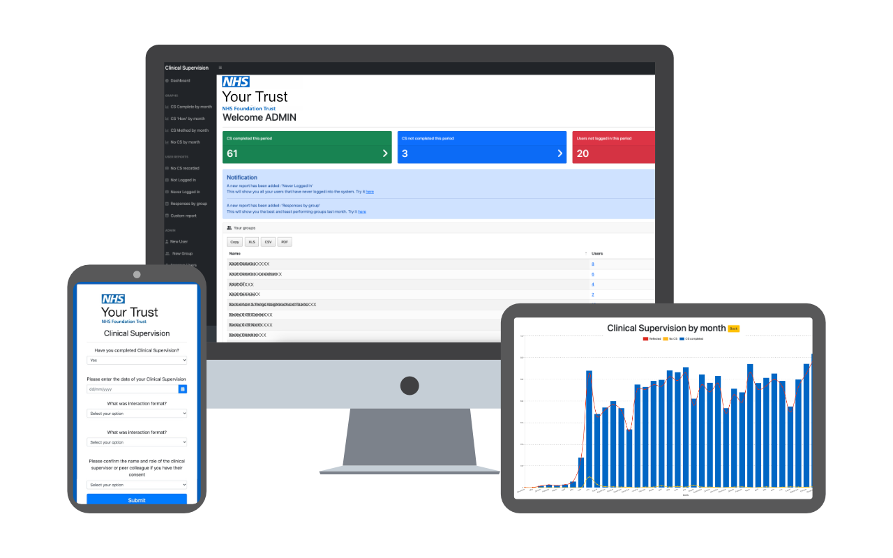 chilledweb clinical supervision screens